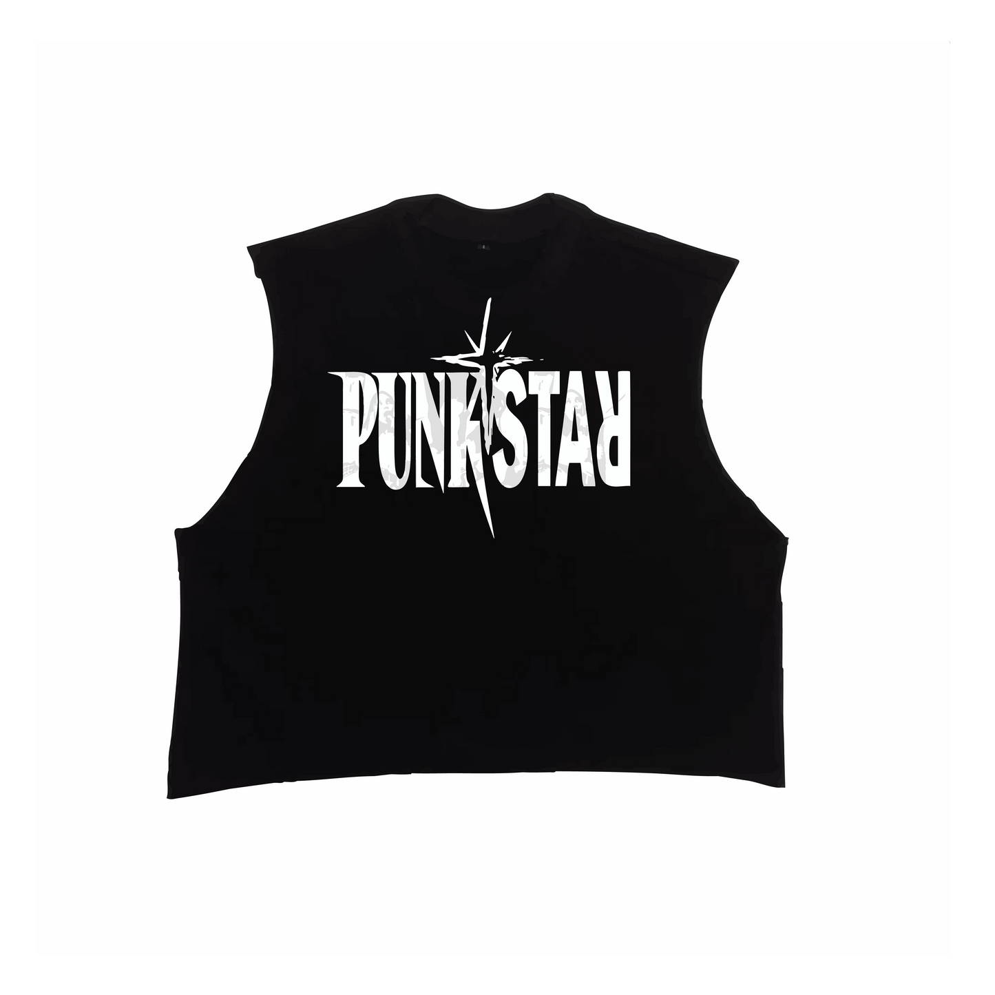 SLEEVLESS BOXLOGO BLACK TEE